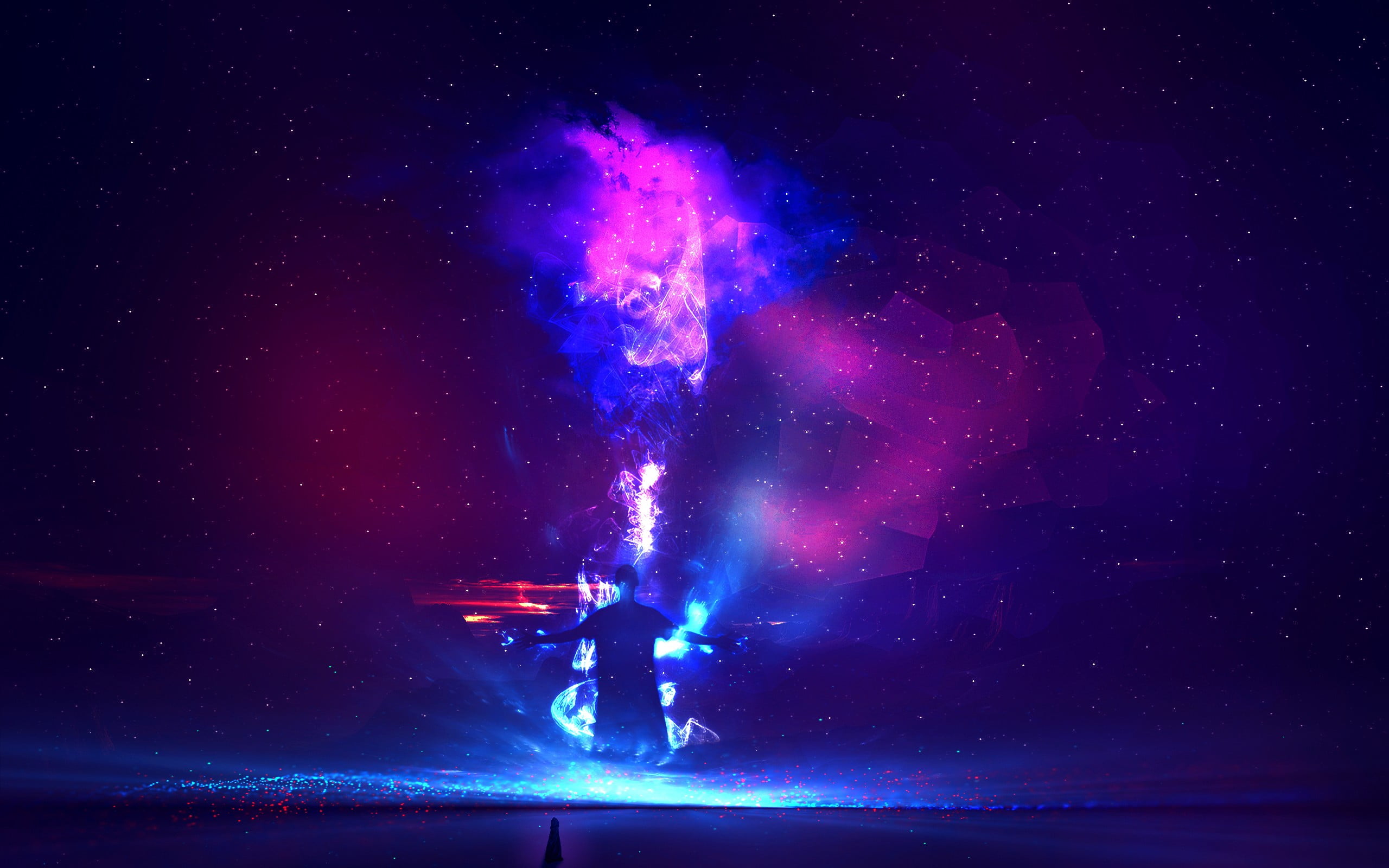 Purple And Pink Smoke Wallpaper, Galaxy, Stars, Night, - Nova , HD Wallpaper & Backgrounds