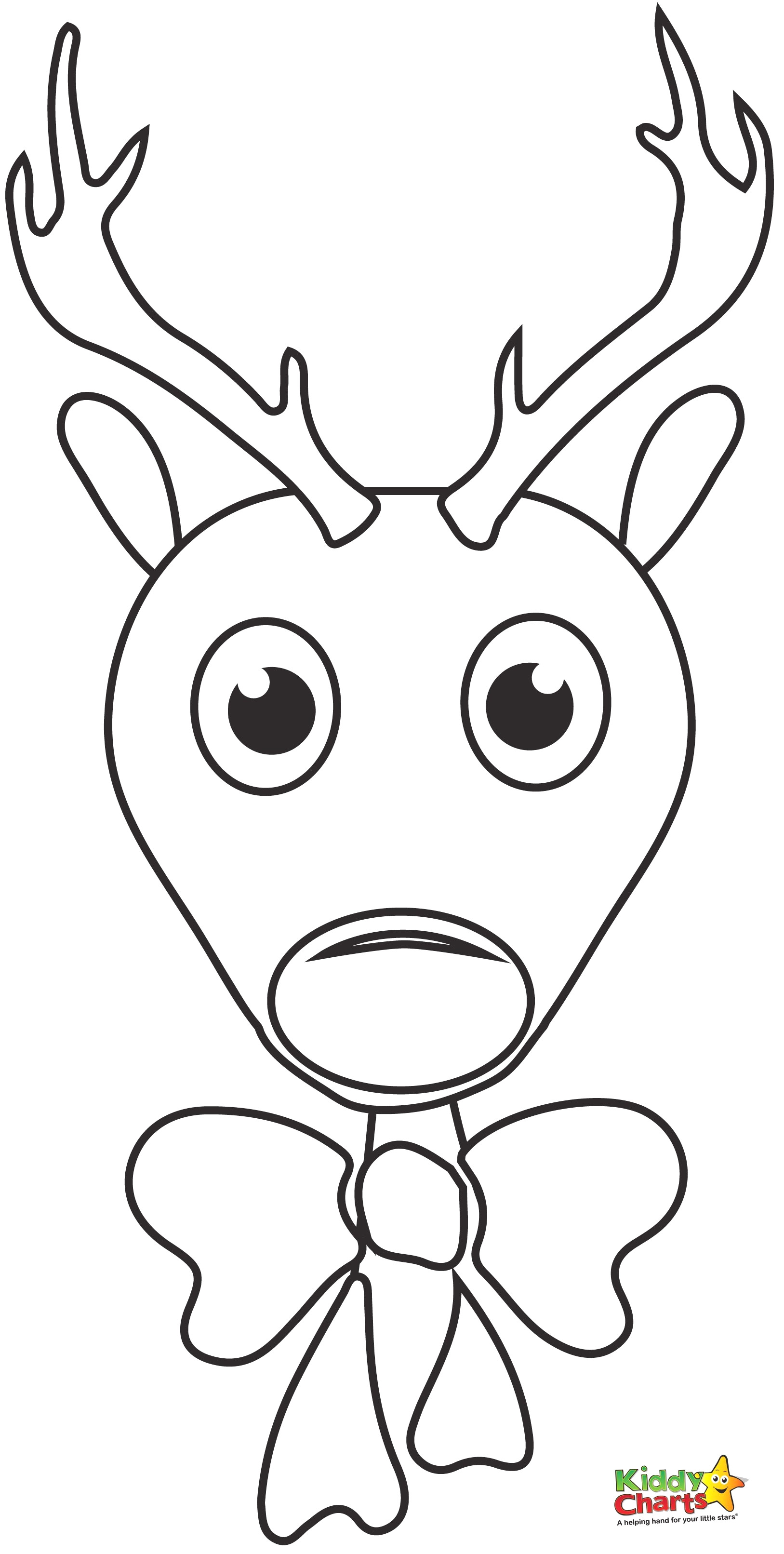 Coloring Page - Rudolph Reindeer Coloring Page , HD Wallpaper & Backgrounds