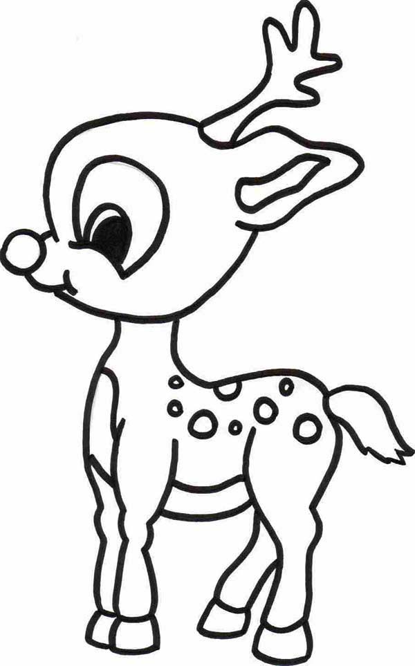 Rudolph The Red Nosed Reindeer Coloring Pages Images - Rudolph The Red