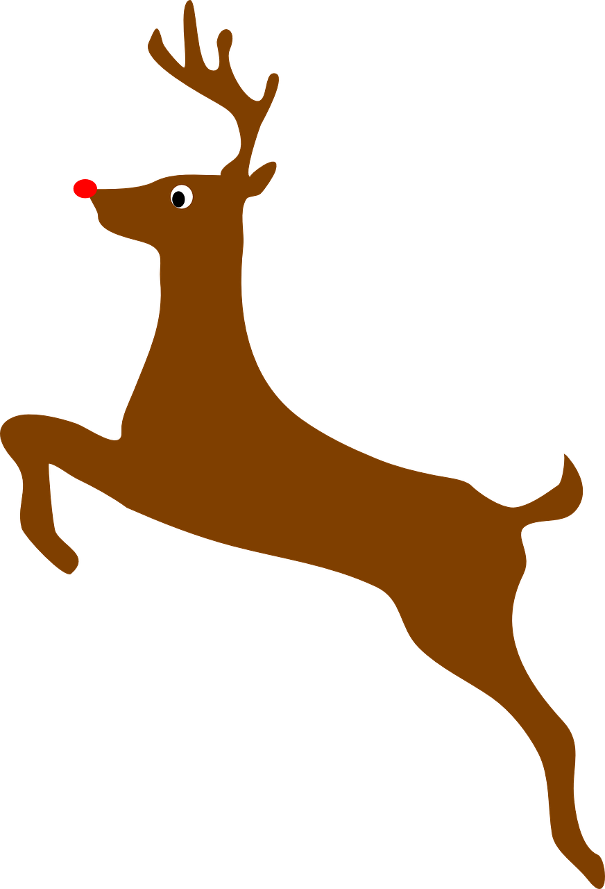 Rudolph Vector Face - Deer Clip Art , HD Wallpaper & Backgrounds