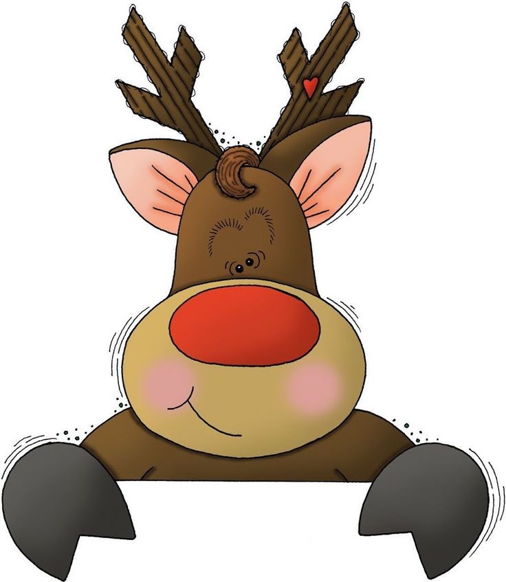 Rudolph Clip Rudolf Images On Drawings Christmas Clip - Reindeer Peeking Clipart , HD Wallpaper & Backgrounds