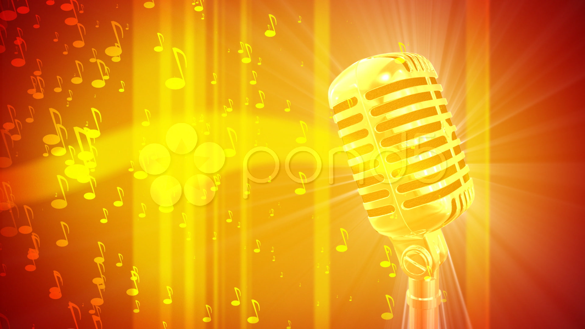 Music, Orange, Musical Instruments, Illustration, Microphone - Singing , HD Wallpaper & Backgrounds