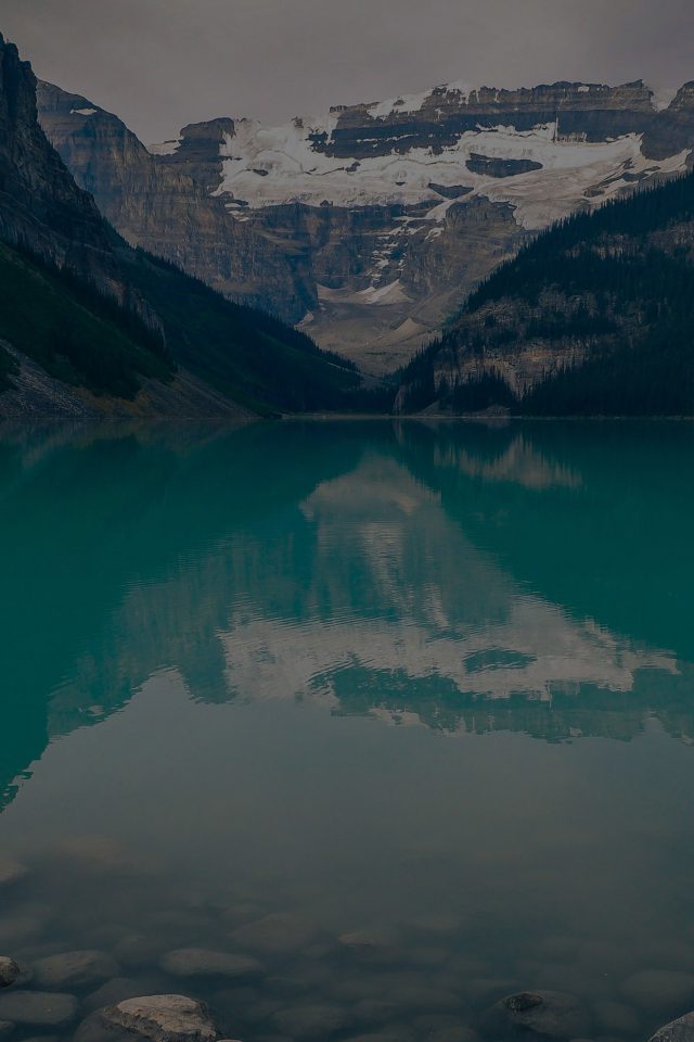 Canada Lake Dark Louise Green Water Nature Iphone Wallpaper Lock