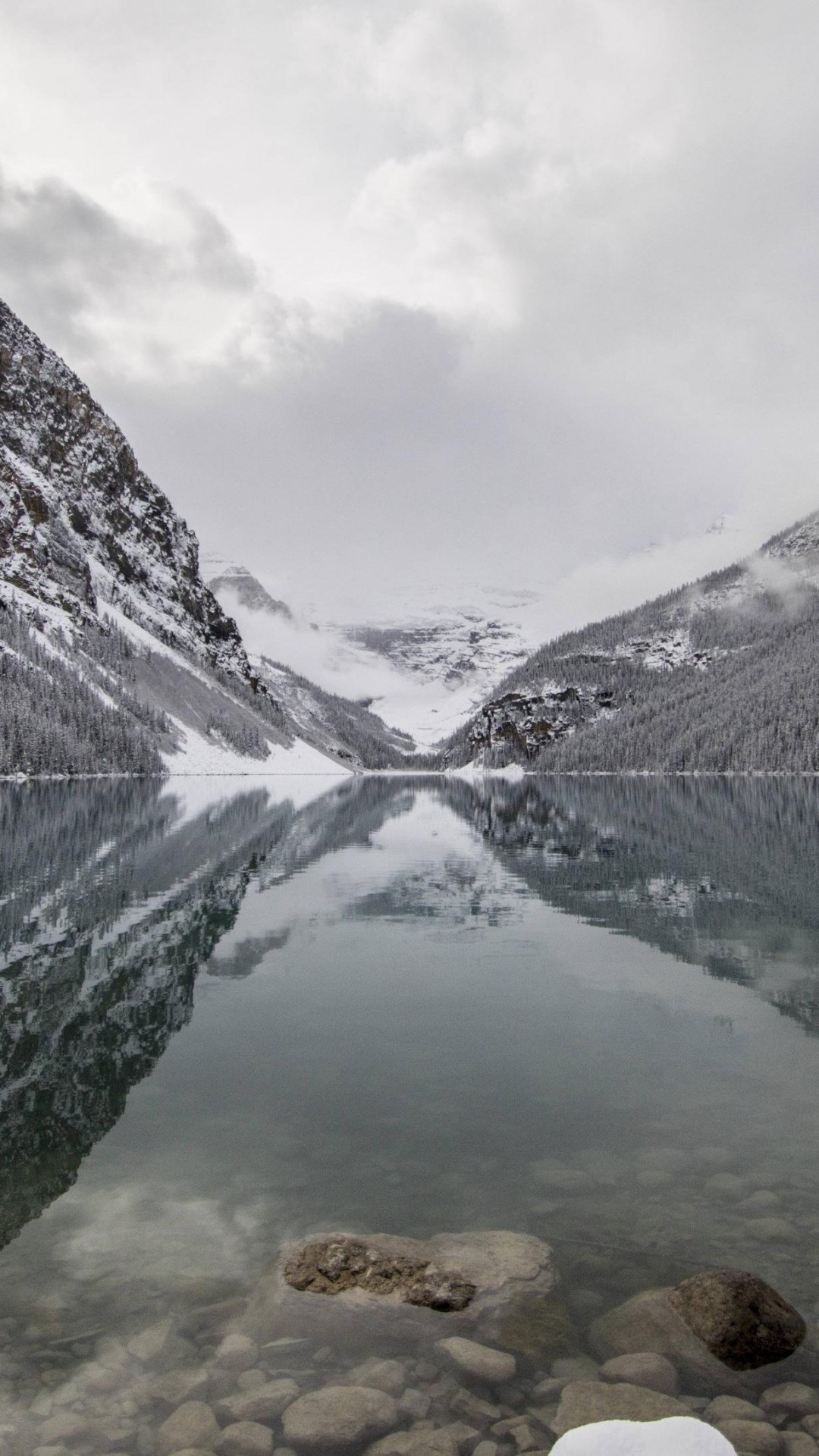 Wintry - Lake Louise , HD Wallpaper & Backgrounds