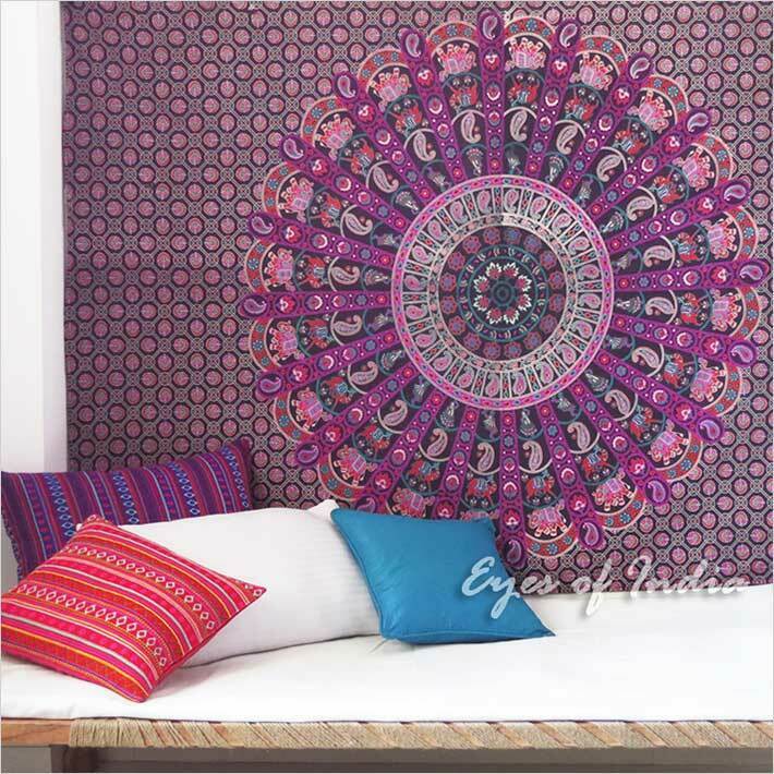 Details About Purple Indian Elephant Mandala Tapestry - Wall , HD Wallpaper & Backgrounds
