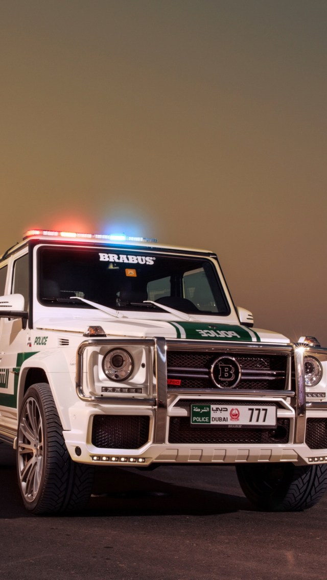 Mercedes Benz G Brabus Police Wallpaper For Iphone - Burj Khalifa , HD Wallpaper & Backgrounds