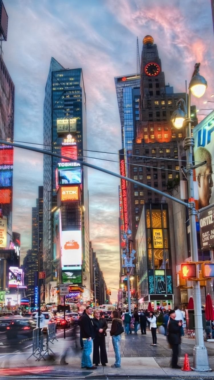 City Iphone Wallpaper For Iphone 6 New York City Travel - Times Square , HD Wallpaper & Backgrounds