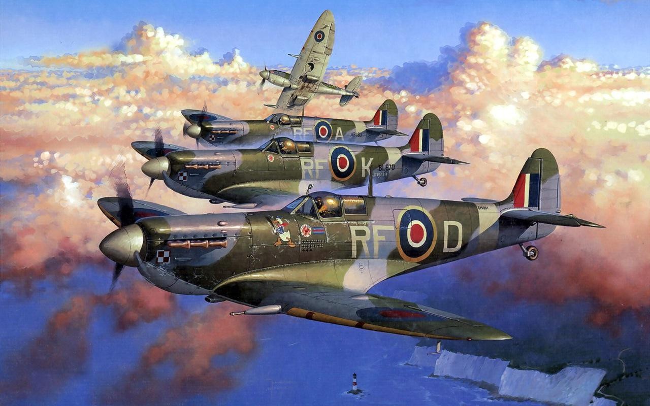 Airplanes Warbird Supermarine Spitfire Spitfire Wallpaper - Ww2 Spitfire , HD Wallpaper & Backgrounds