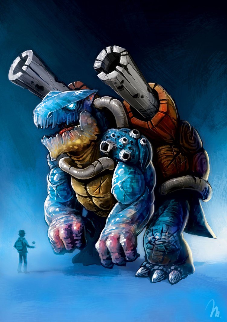 Blastoise Source - Evil Blastoise , HD Wallpaper & Backgrounds