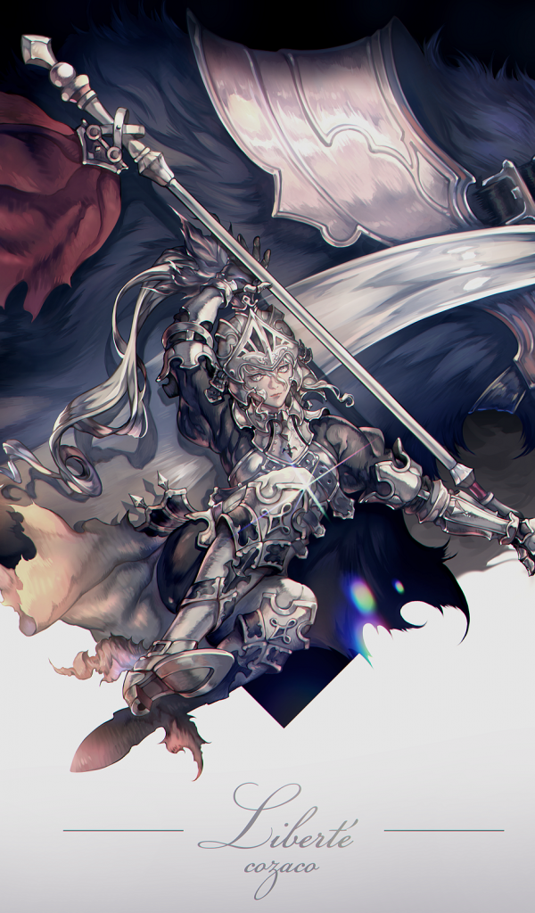Anime Knight Girl, Spear, Armor, Cape - Anime Knight Girl Spear , HD Wallpaper & Backgrounds
