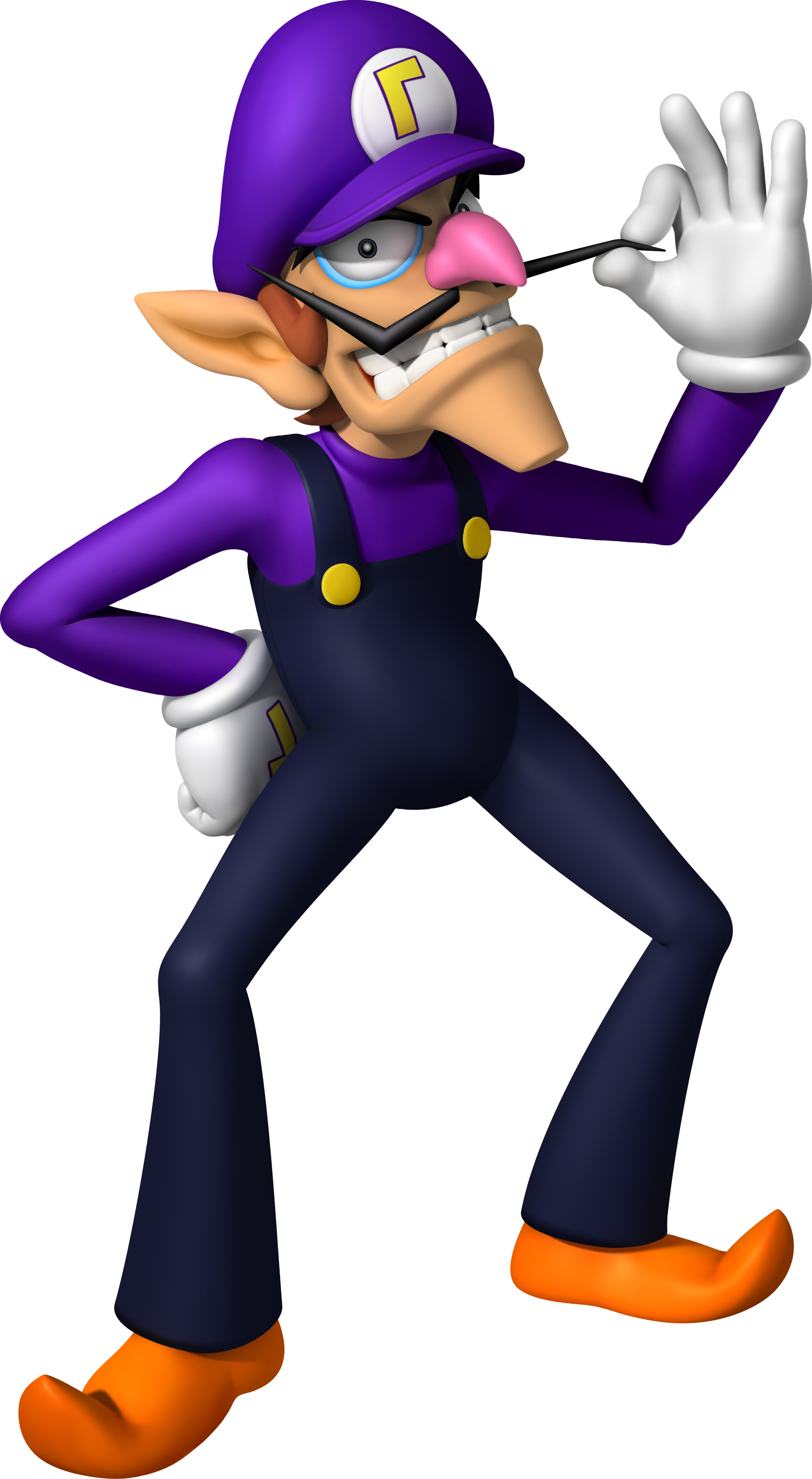 Waluigi Png - Super Mario Bros Waluigi , HD Wallpaper & Backgrounds