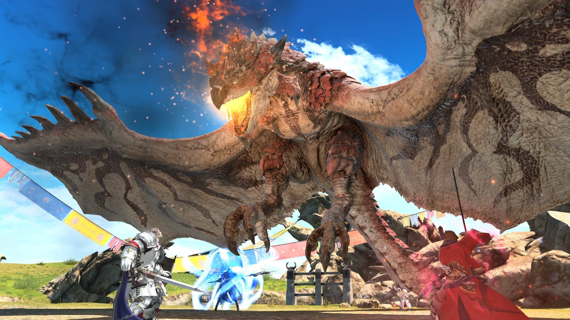 New Final Fantasy 14 Update Adds Monster Hunter's Rathalos - Final Fantasy 14 Rathalos , HD Wallpaper & Backgrounds