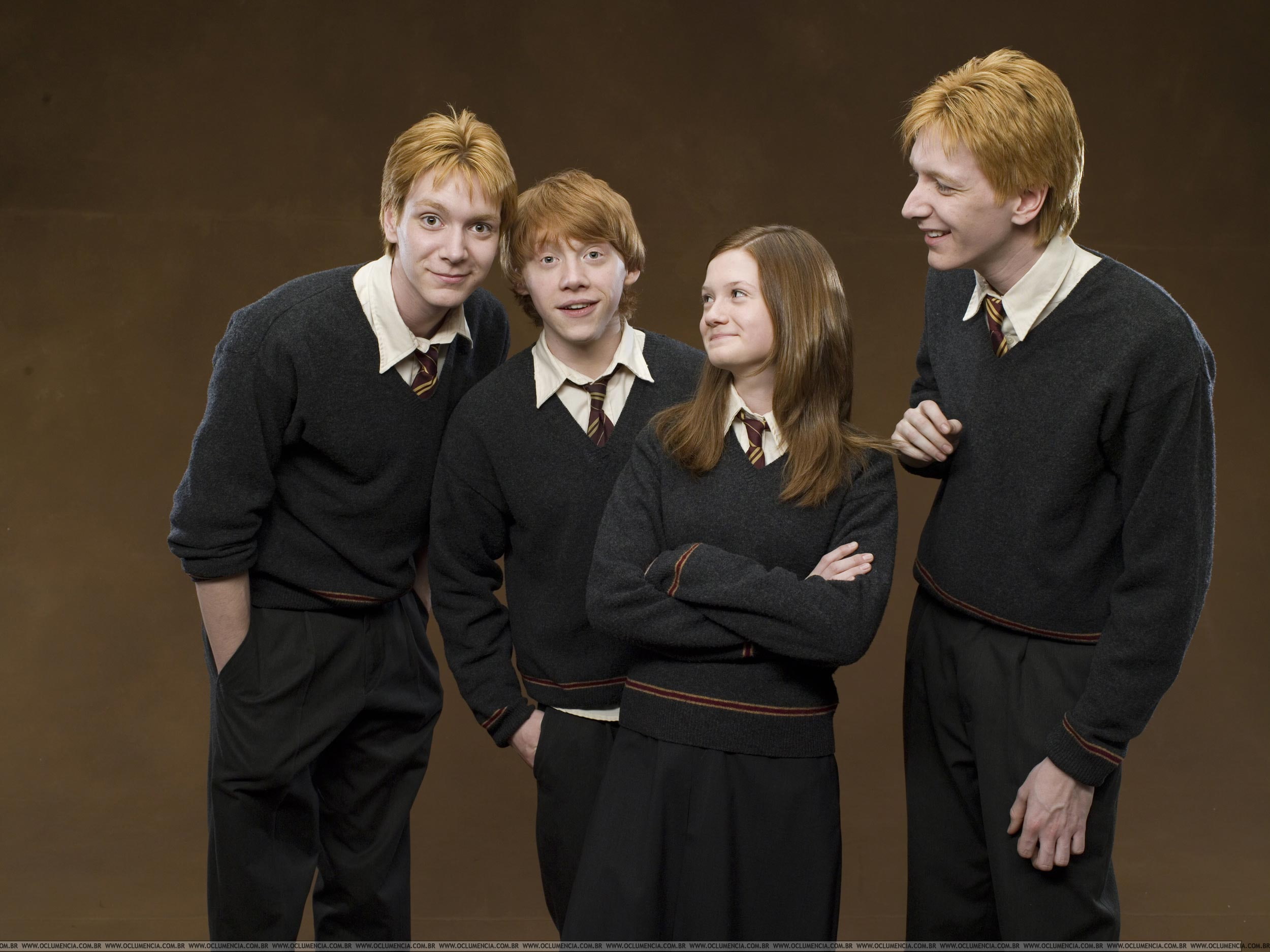 Movies Harry Potter Ginny Weasley Ron Weasley Entertainment - Harry Potter Fred Y George , HD Wallpaper & Backgrounds