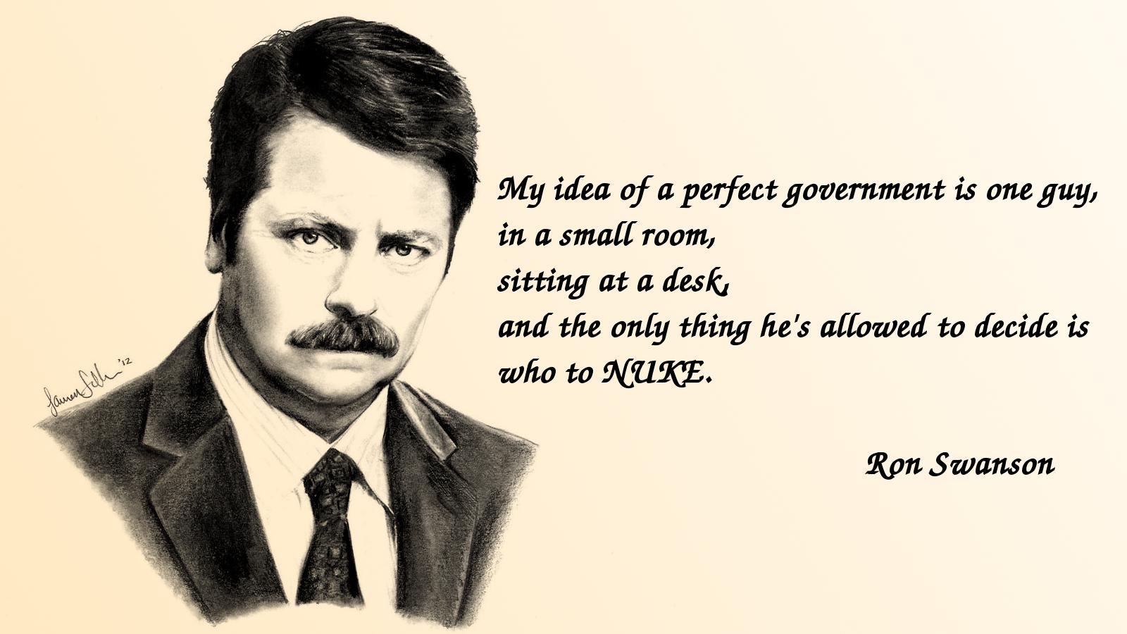 Ron Swanson Wallpaper - Ron Swanson Quotes About Government , HD Wallpaper & Backgrounds