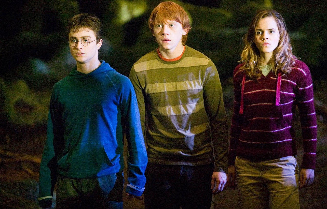 Photo Wallpaper Surprise, Harry Potter, Emma Watson, - Harry Potter Trio , HD Wallpaper & Backgrounds