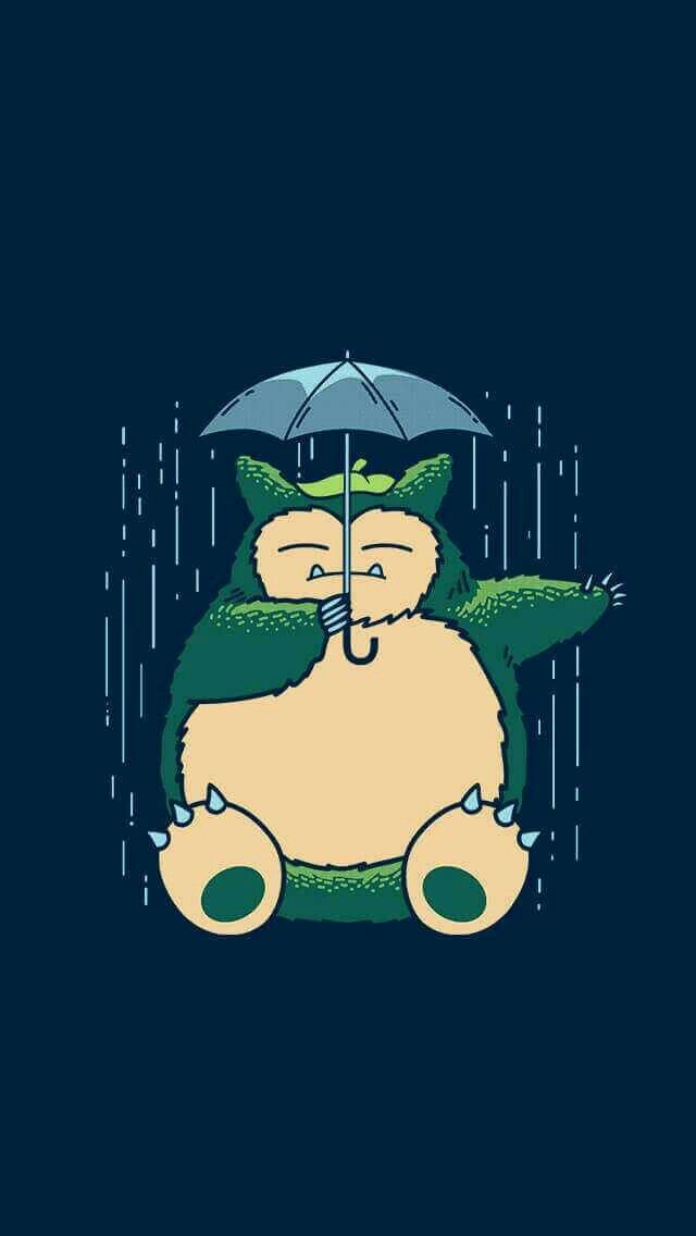 Melhores Wallpaper Para Celular - Totoro And Snorlax Gif , HD Wallpaper & Backgrounds