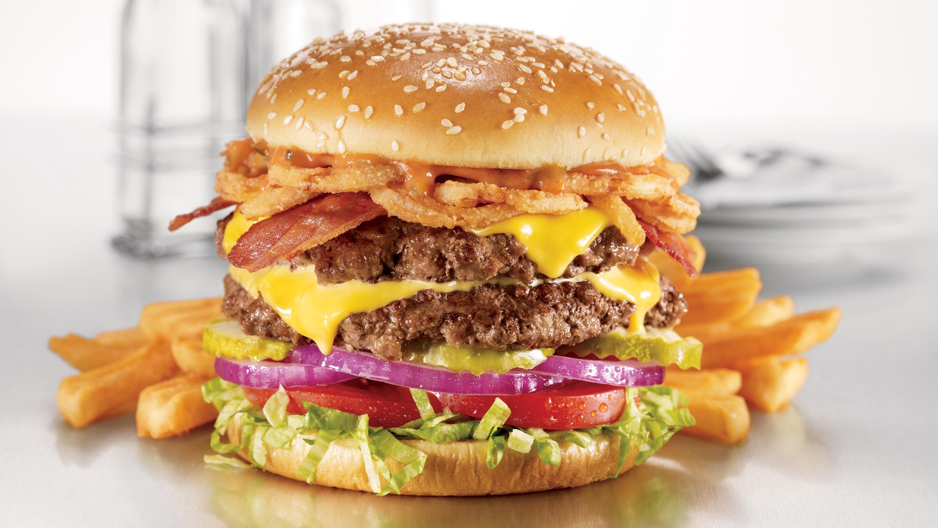 Wallpaper Burger, Meat, Chicken, Cheese, Bun - Hamburger 1080 , HD Wallpaper & Backgrounds