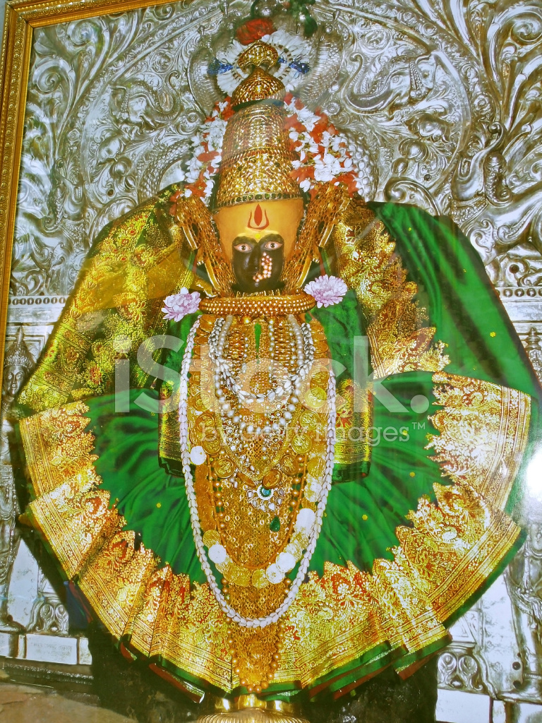 Goddess Mahalaxmi, Kolhapur, Mahara - Mahalaxmi Devi In Green Saree , HD Wallpaper & Backgrounds