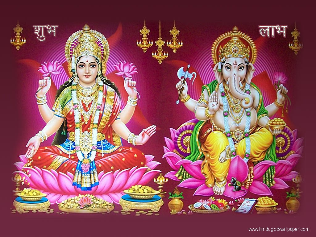 Beautiful Goddess Laxmi And Cute God Ganesh Images - Laxmi And Ganesh , HD Wallpaper & Backgrounds
