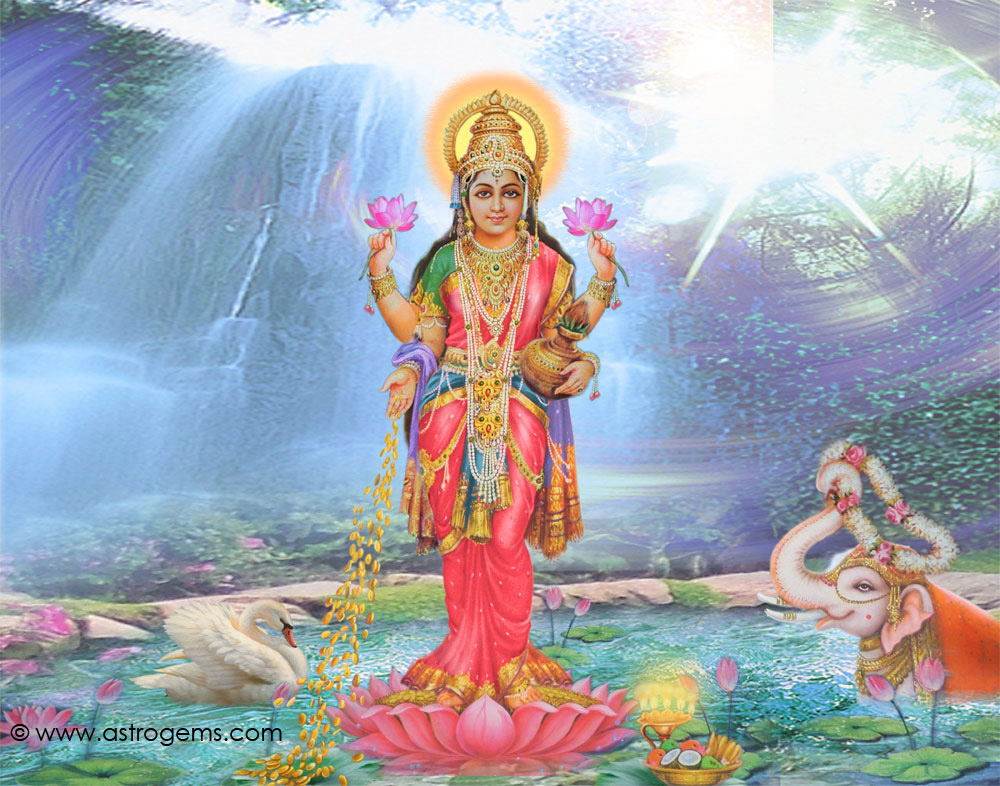 Mahalakshmi Standing , HD Wallpaper & Backgrounds