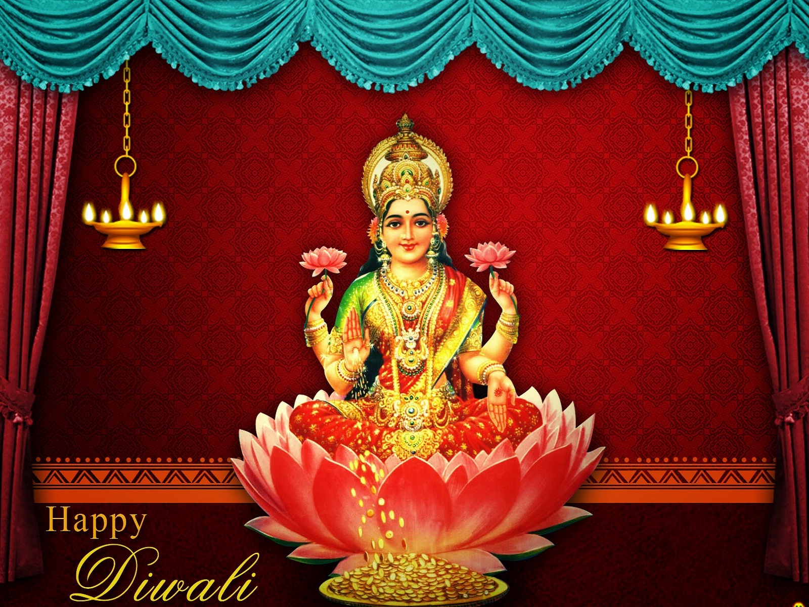 Dhanteras Hd Images - Happy Diwali Laxmi Mata , HD Wallpaper & Backgrounds
