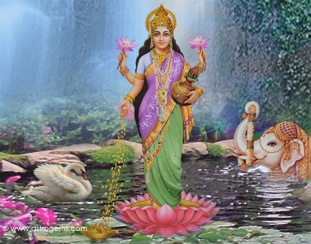 Mahalaxmi Hd Wallpaper - Shree Lakshmi , HD Wallpaper & Backgrounds