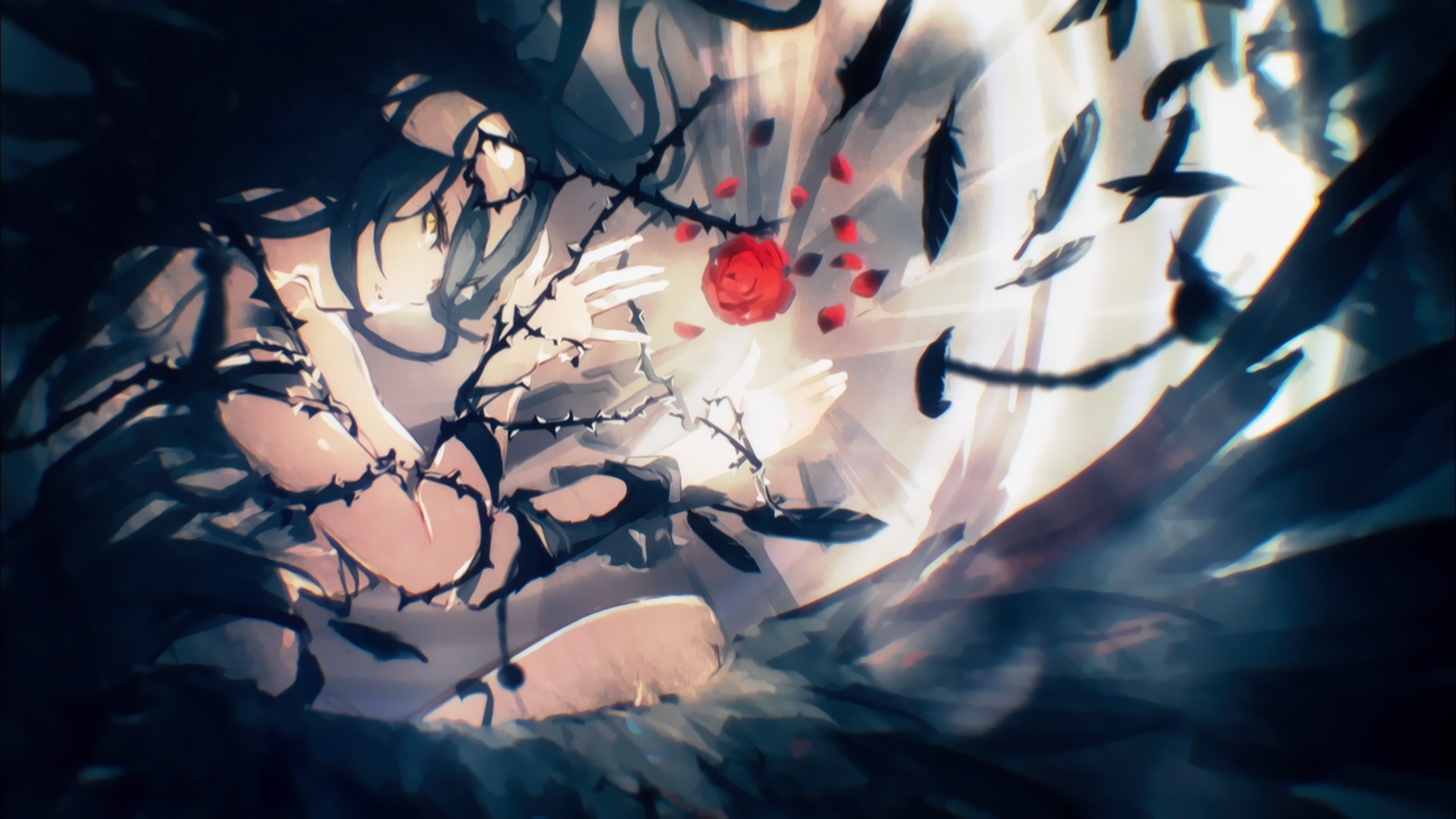 Overlord , Albedo (overlord), Anime, Thorns Wallpaper - Overlord 3 Ending Art , HD Wallpaper & Backgrounds