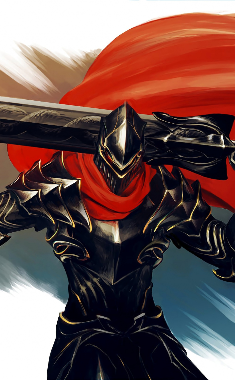 Armour, Big Sword, Warrior, Overlord, Anime, Art, Wallpaper - Overlord Anime Wallpaper Iphone , HD Wallpaper & Backgrounds