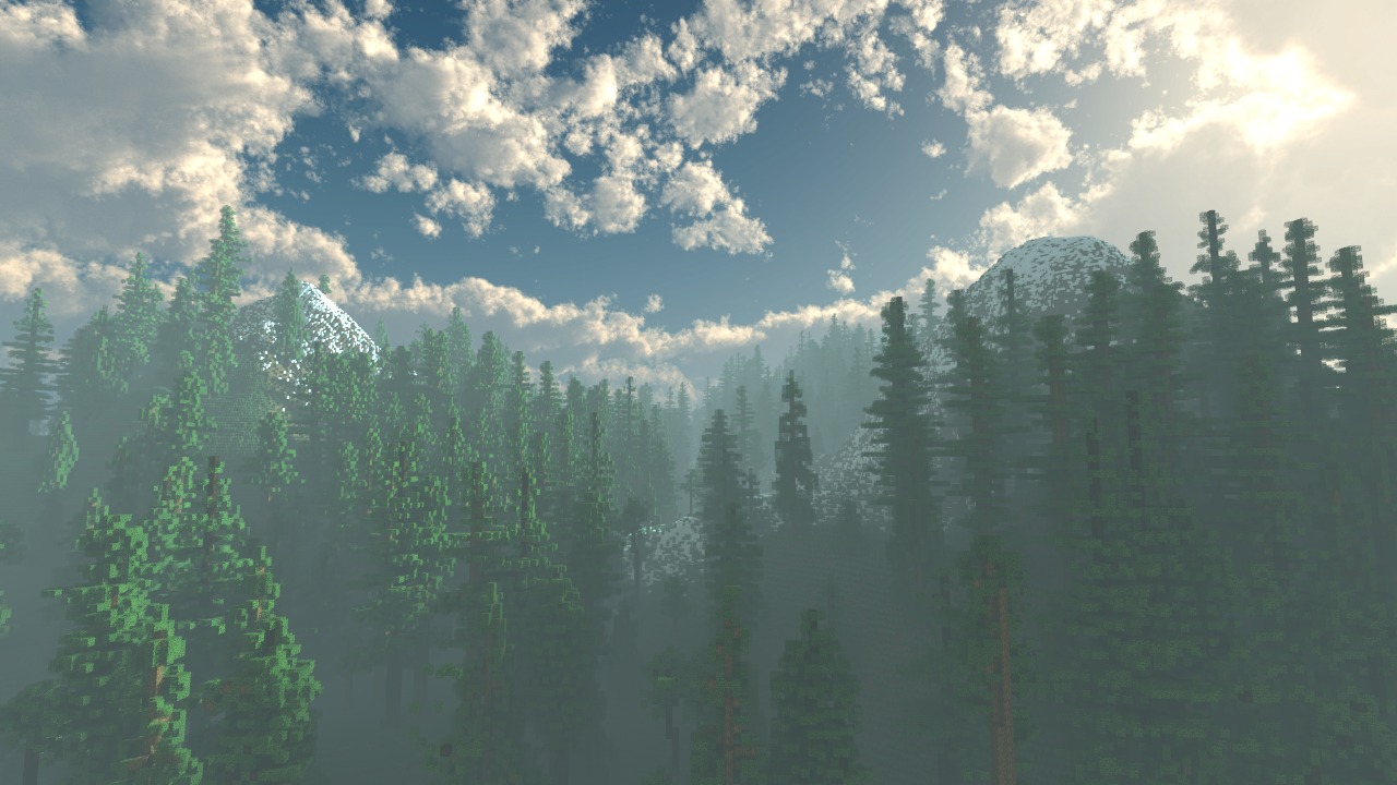 Minecraft Server Finder Render Of A Mountain Range - Minecraft Shaders Mountain , HD Wallpaper & Backgrounds
