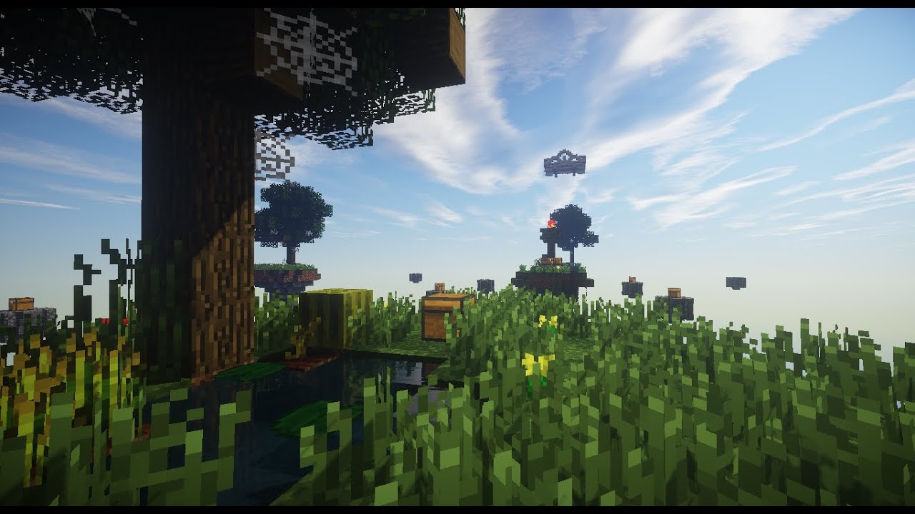 Minecraft Background Shaders - Sky Wars , HD Wallpaper & Backgrounds