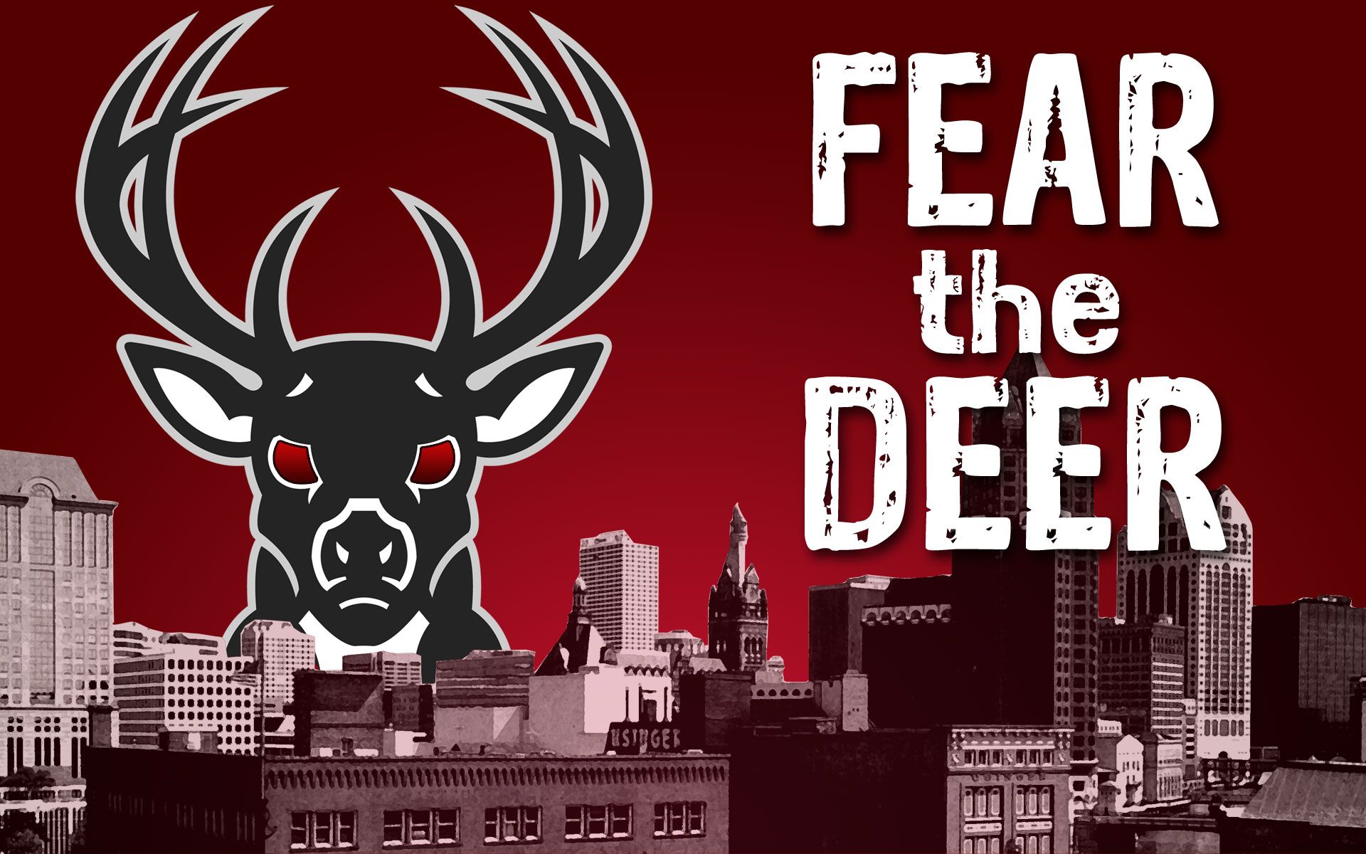 Milwaukee Bucks Wallpaper - Bucks Logo Fear The Deer , HD Wallpaper & Backgrounds