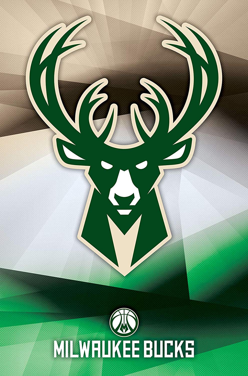 Trends International Milwaukee Bucks Logo Wall Poster - White Milwaukee Bucks Logo , HD Wallpaper & Backgrounds