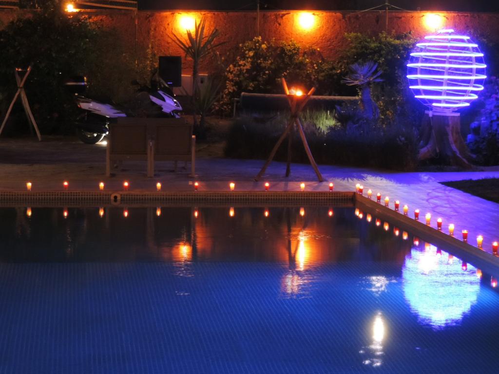 The Swimming Pool At Or Close To Résidence Habiba - Security Lighting , HD Wallpaper & Backgrounds