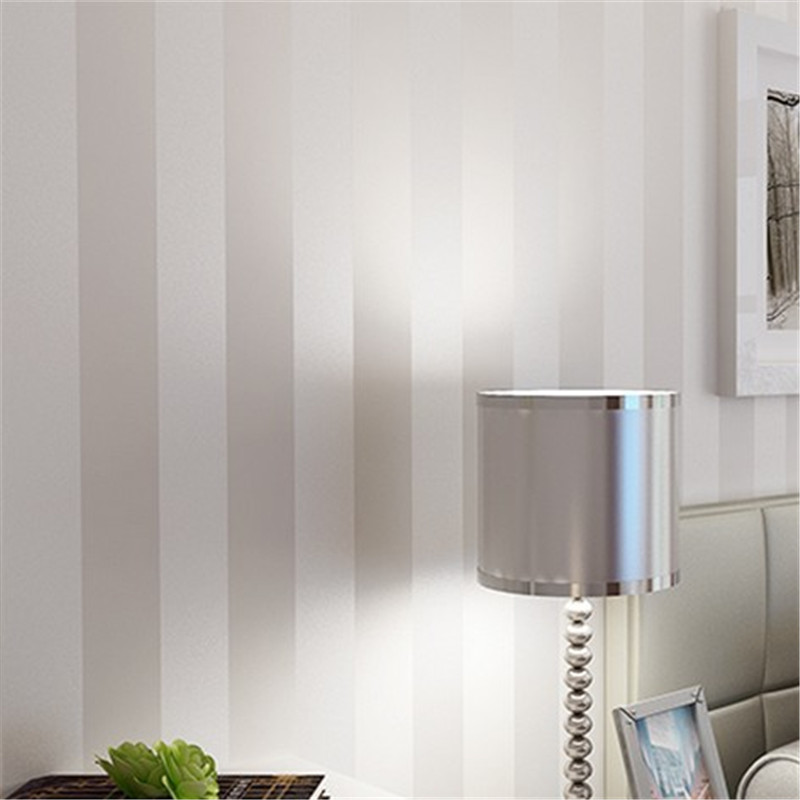 Beibehang Wallpaper For Walls 3 D Modern Wallcovering - Grey Striped Wallpaper Bedroom , HD Wallpaper & Backgrounds