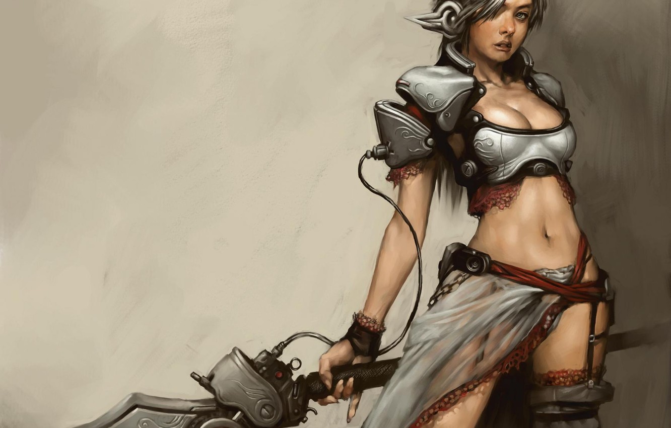 Photo Wallpaper Girl, Sword, Rf Online, Koritko - Warrior Woman With A Sword , HD Wallpaper & Backgrounds