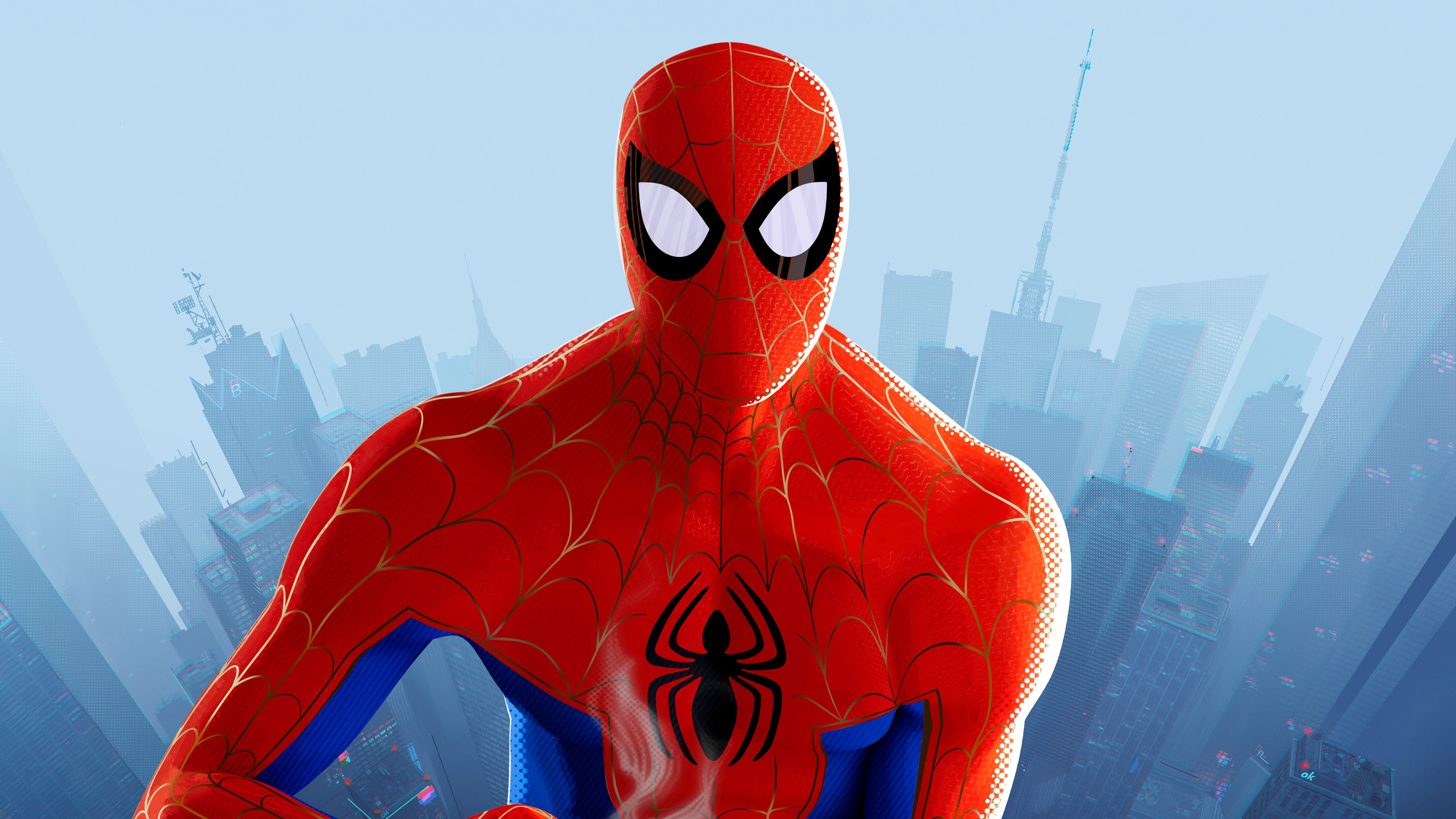 Peter Parker In Spiderman Into The Spider Verse Movie , HD Wallpaper & Backgrounds