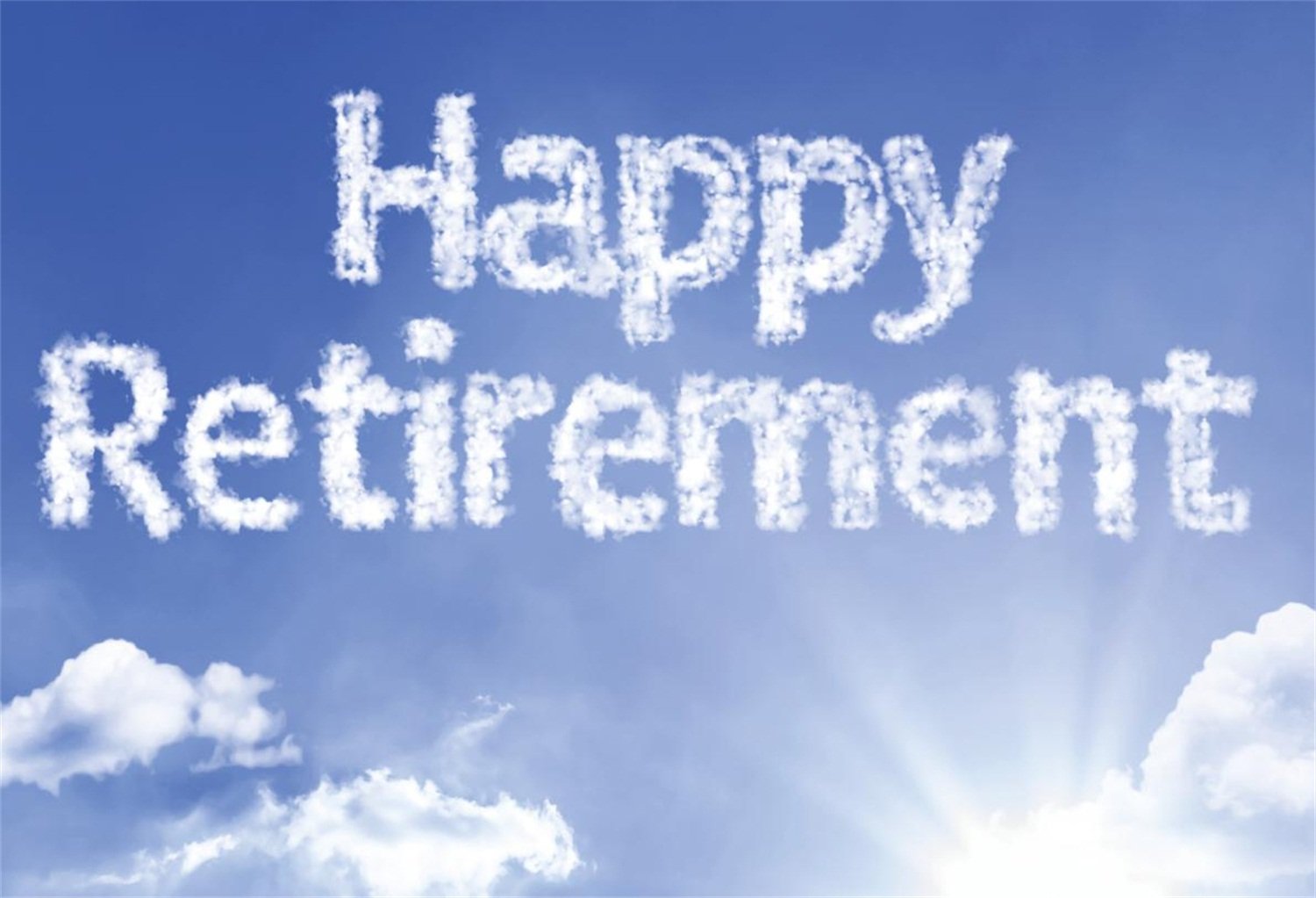 Happy Retirement Blue Sky Photography Backdrop Enjoy - Cumulus , HD Wallpaper & Backgrounds