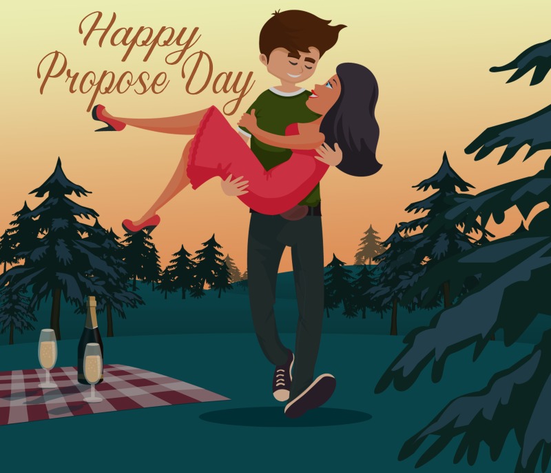 Lovely Happy Propose Day Quotes And Wallpapers - Happy Propose Day Girl And Boy , HD Wallpaper & Backgrounds