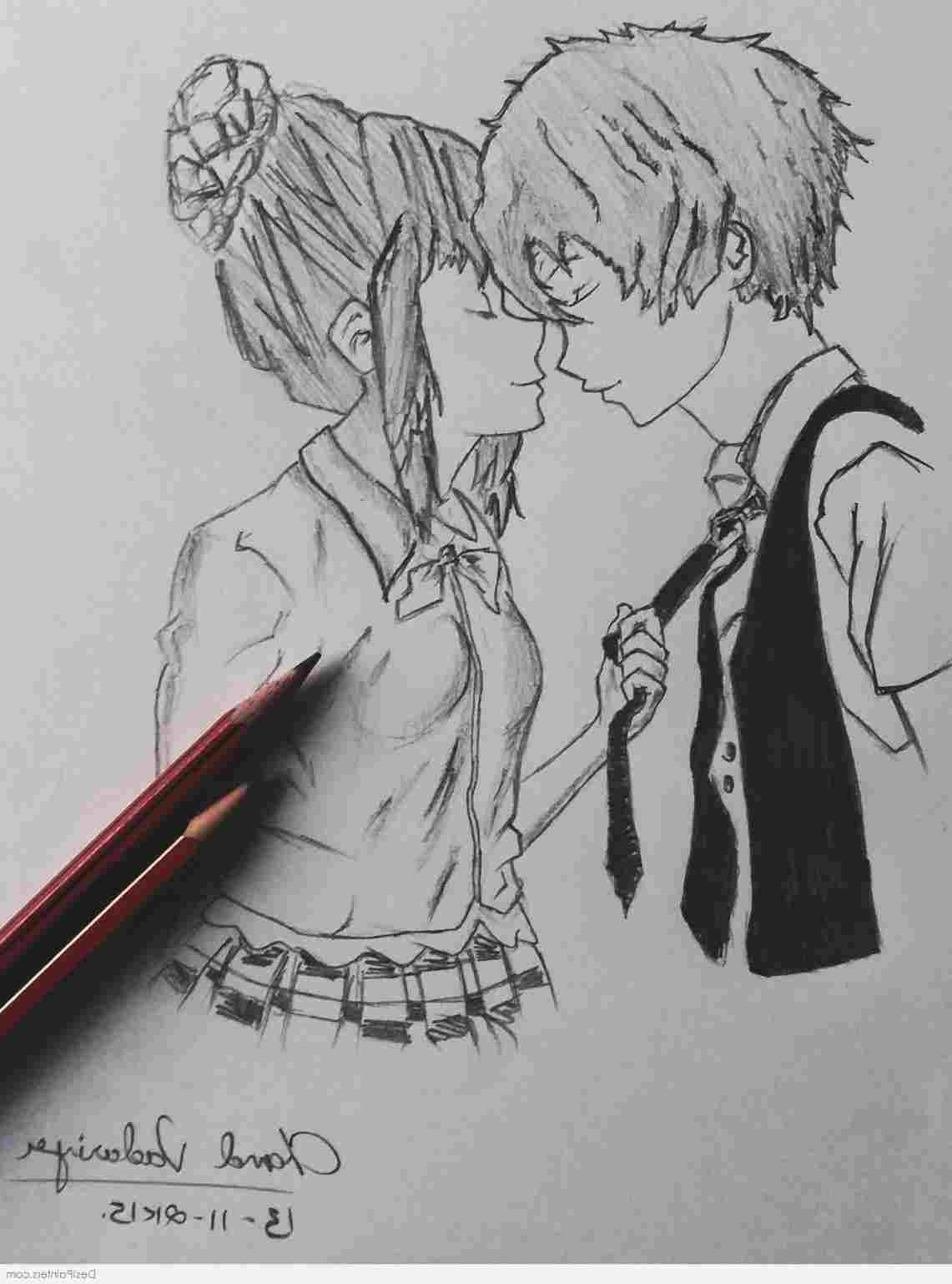 Related Posts For Proposal Girl Proposing A Boy Pencil - Cartoon Love Couple Pencil Sketch , HD Wallpaper & Backgrounds