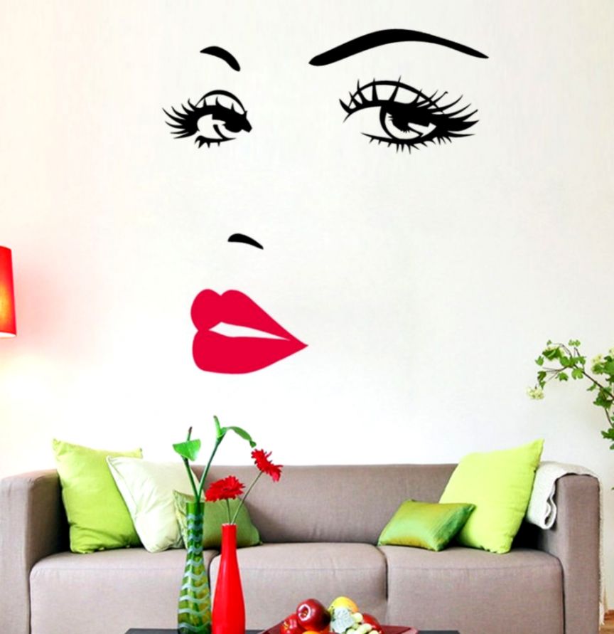 Φφmarilyn Monroe Quote Hot Pink Lips Wall Stickers - Face Wallpaper For Walls , HD Wallpaper & Backgrounds