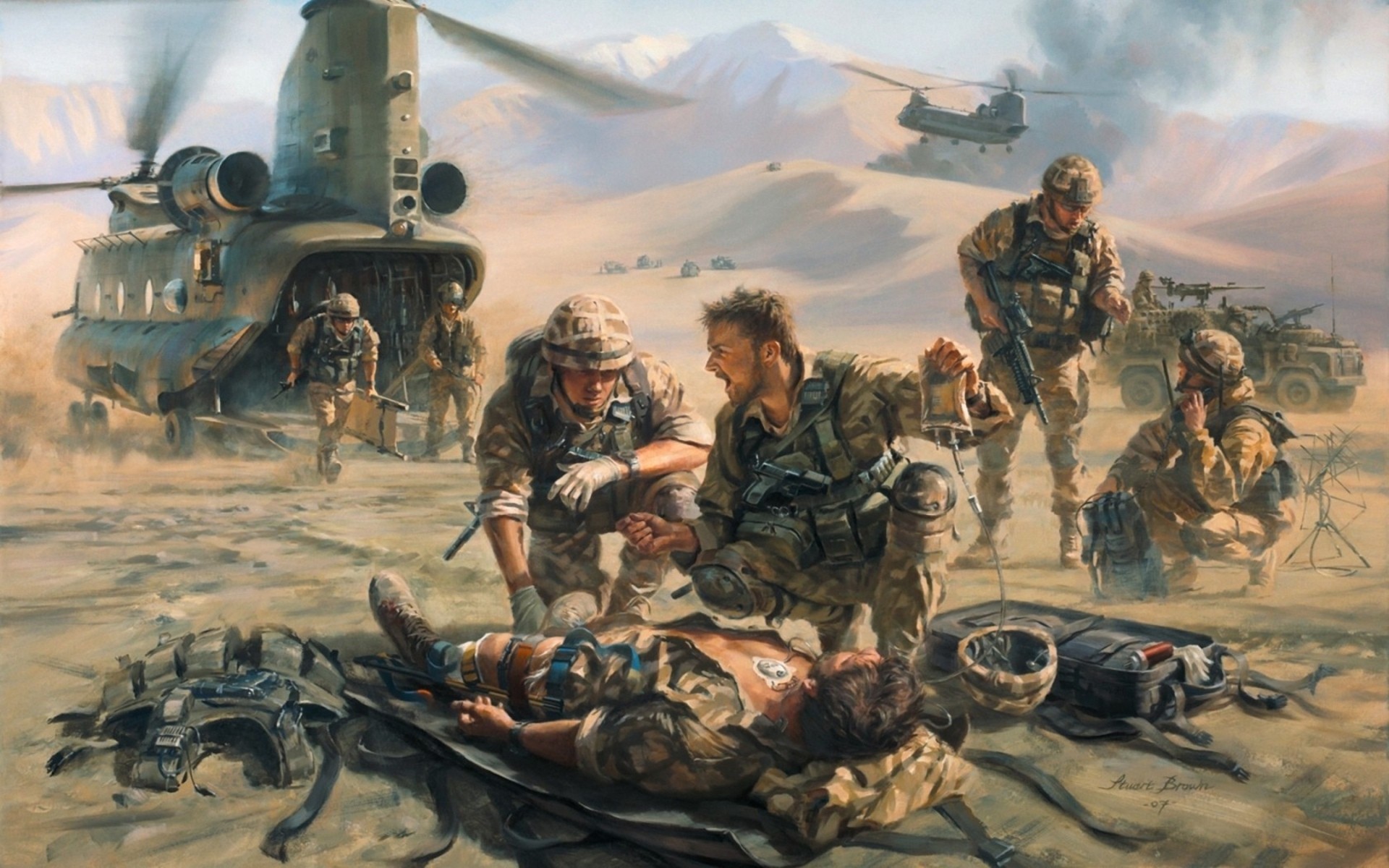 Soldiers, Humor Background Images, Painting, Warriors, - Combat Medic , HD Wallpaper & Backgrounds