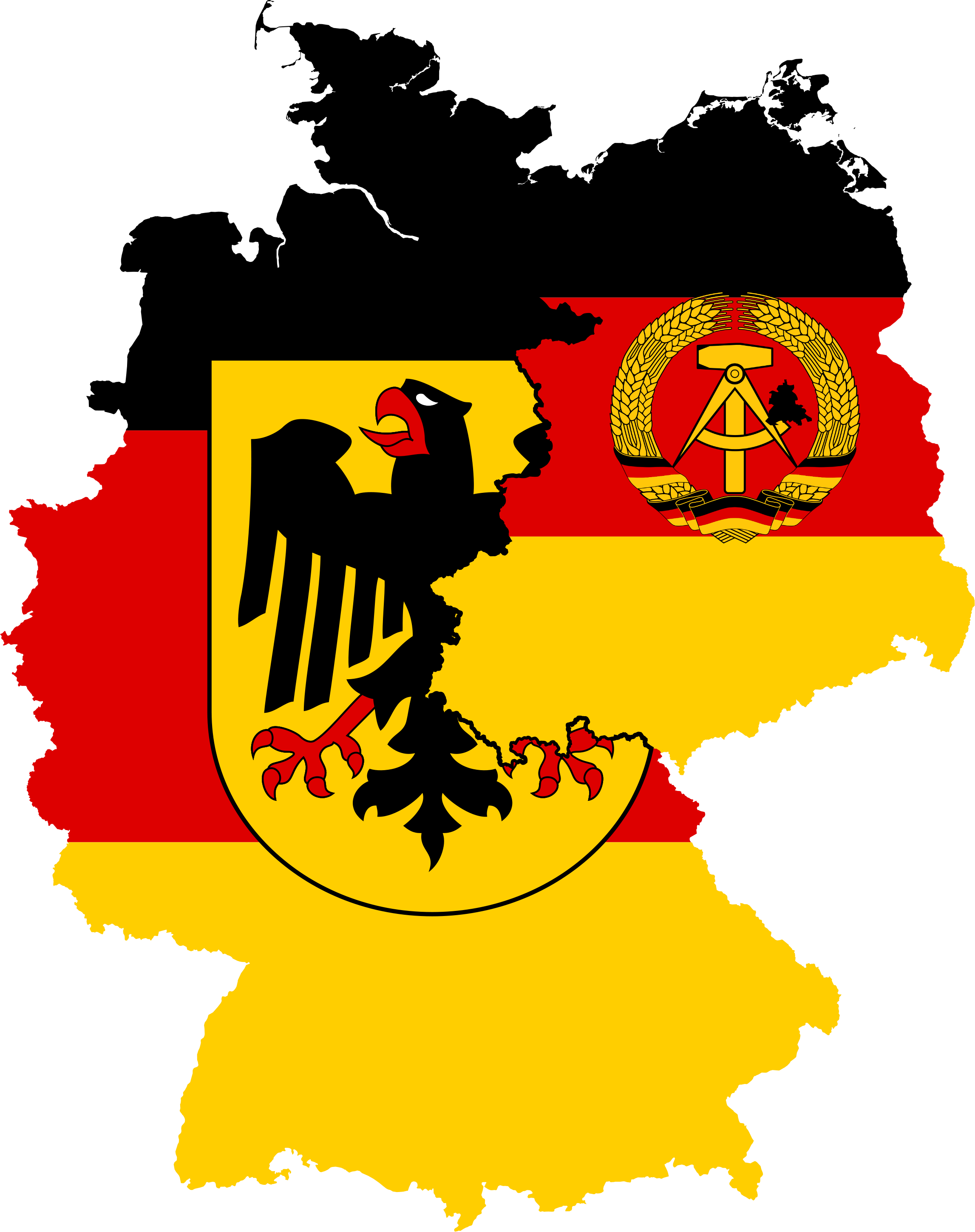 Prussia Flag Clipart Border - East Germany And West Germany Flags , HD Wallpaper & Backgrounds