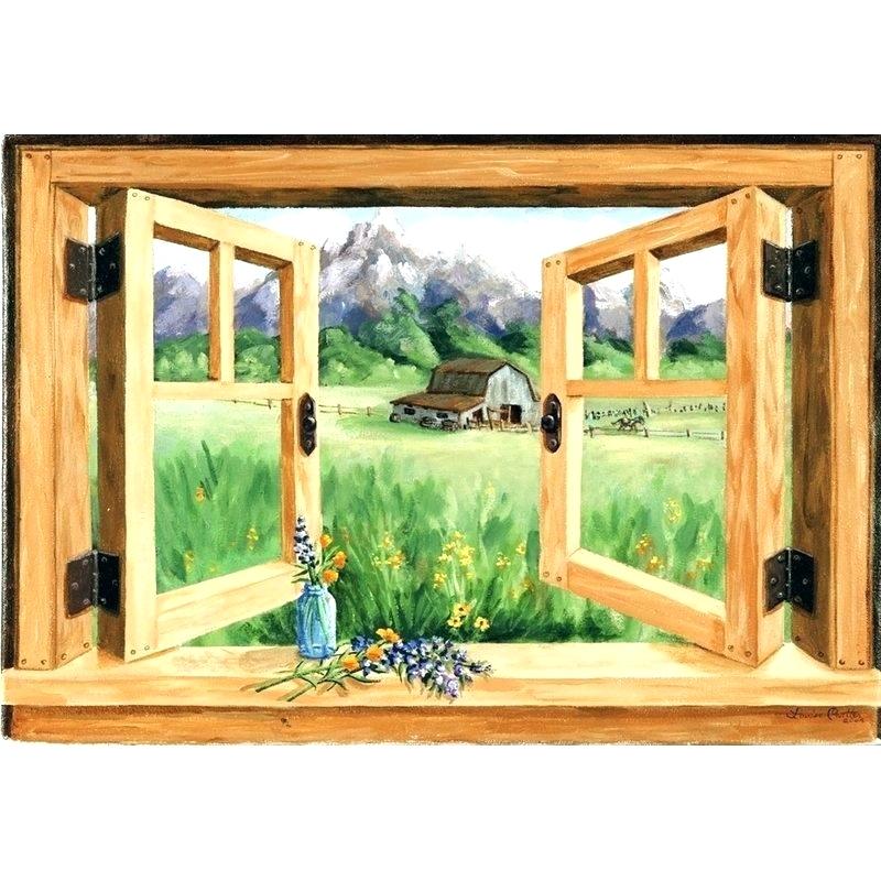 Scenic Window Film Uk Scene Decorative Well Liners - Window Scene , HD Wallpaper & Backgrounds
