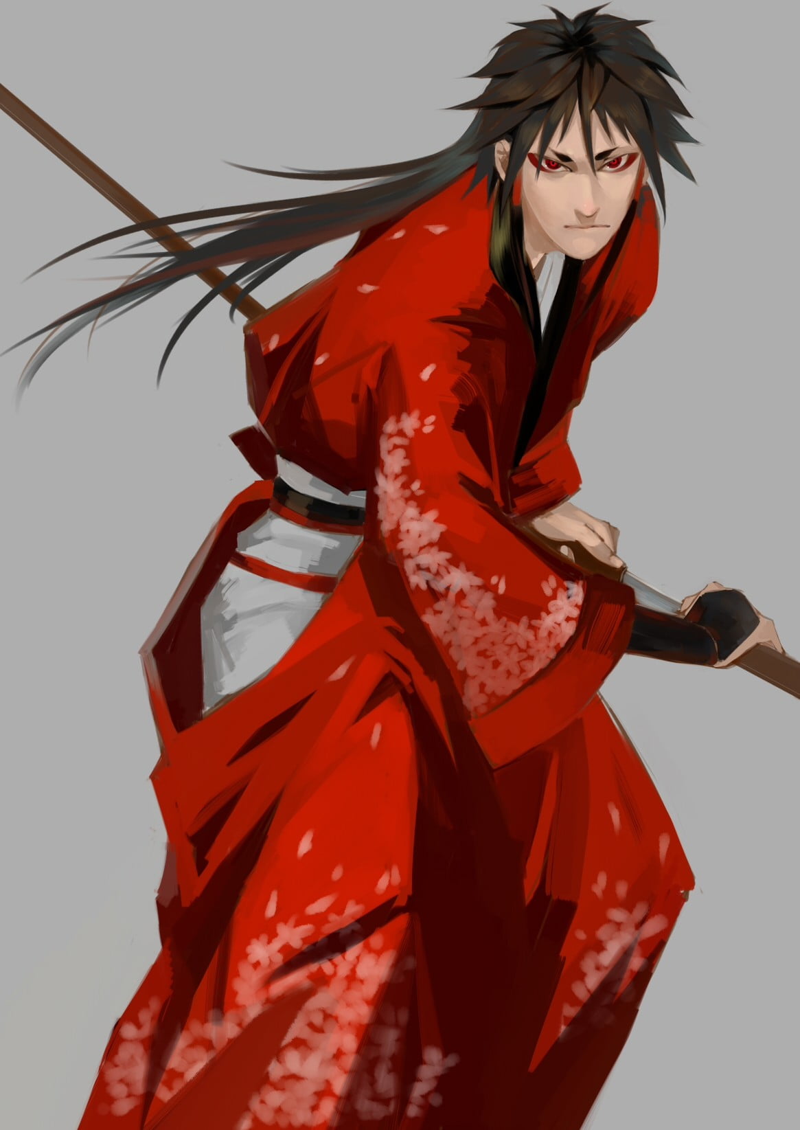 Samurai Illustration, Naruto Shippuuden, Artwork, Ōtsutsuki - Indra Ōtsutsuki Fanart , HD Wallpaper & Backgrounds