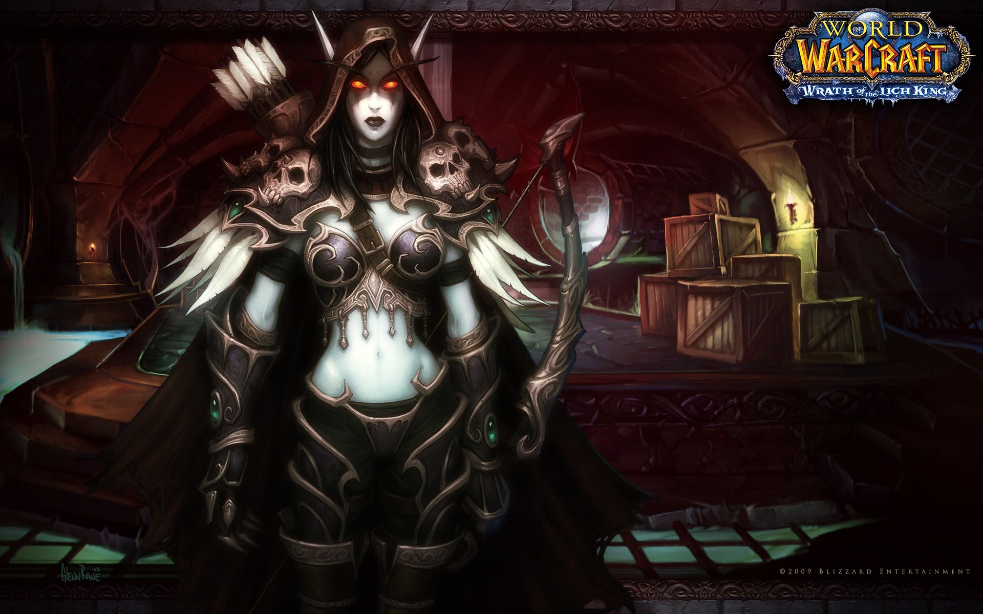 Sylvanas Banshee Queen, Wallpaper Downloads, Wallpaper - World Of Warcraft Wrath , HD Wallpaper & Backgrounds