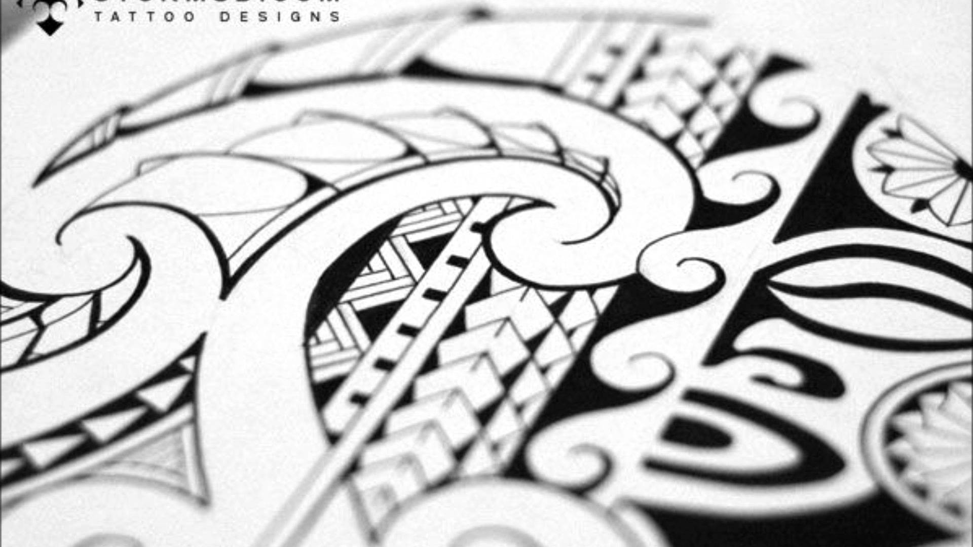Polynesian Tribal Wallpaper Wallpapertag - Easy Maori Design Tattoos , HD Wallpaper & Backgrounds