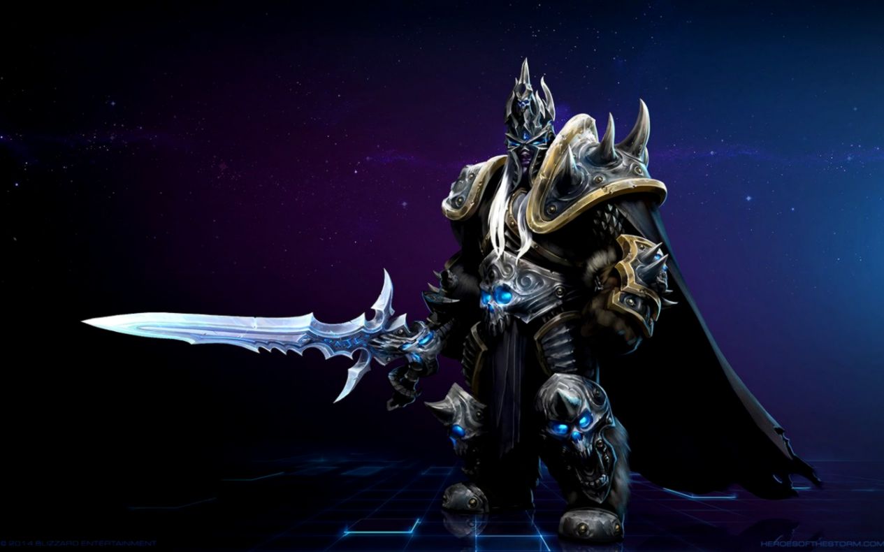 Wallpaper Sword Lich King Blizzard World Of Warcraft - Heroes Of The Storm Arthas , HD Wallpaper & Backgrounds