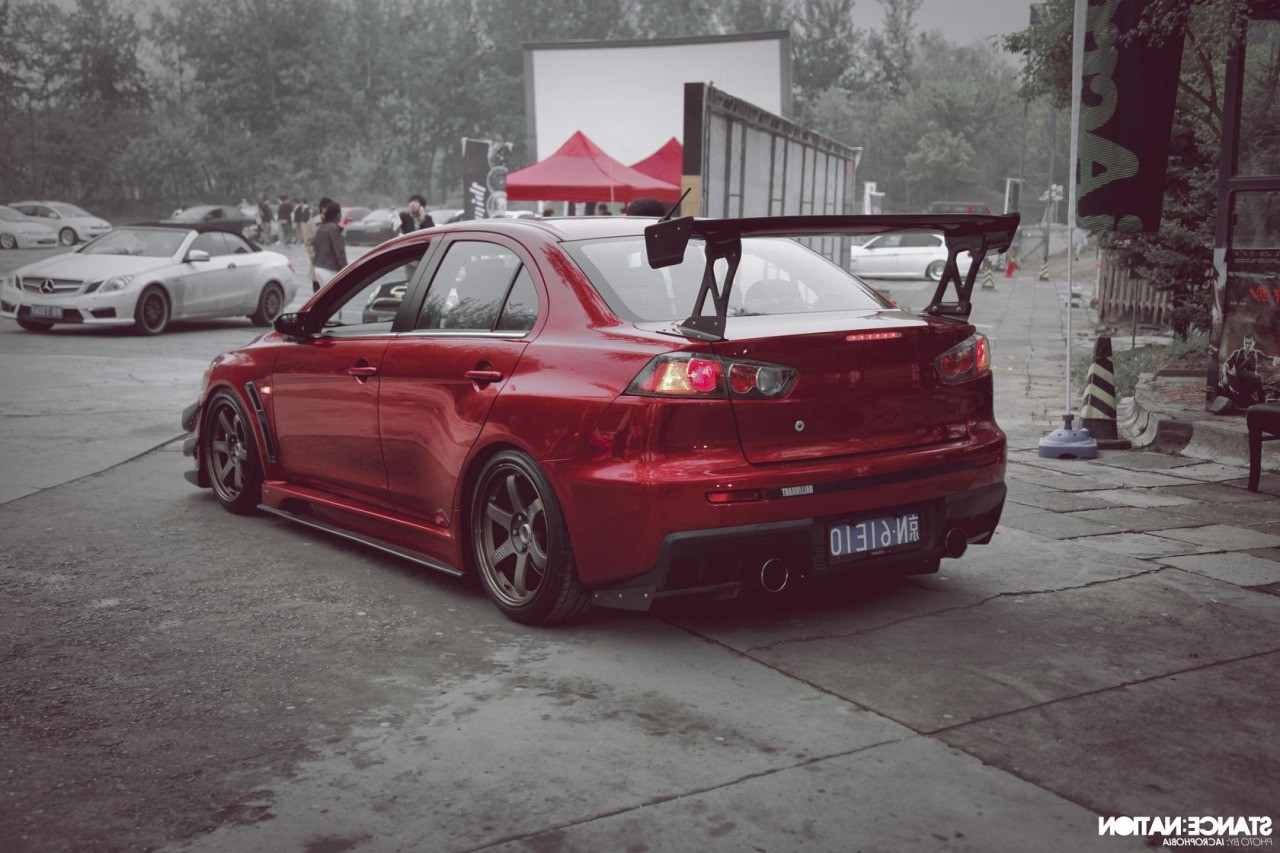 Car, Mitsubishi Lancer Evo X, Stance, Tuning, Lowered, - Lancer Evo X Jdm , HD Wallpaper & Backgrounds