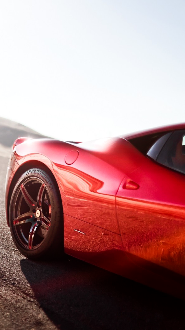 Red Sportscar Iphone 5 Wallpaper - Red Wallpapers Iphone 5s , HD Wallpaper & Backgrounds