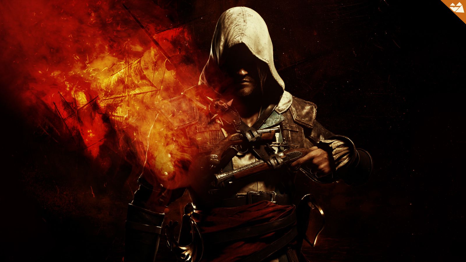Assassins Creed Black Flag 4 Game Hd Wallpaper - Assassins Creed Wallpaper Hd Red , HD Wallpaper & Backgrounds